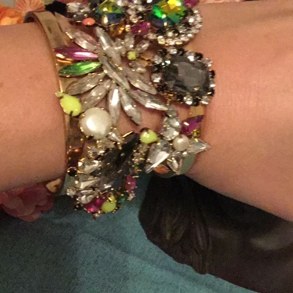 Amazing Gem Statement Cuff Bracelet Unique! - image 6